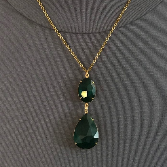 Witches of East End Handmade Replica of Wendy’s Teardrop Double Emerald Necklace - Picture 7 of 14